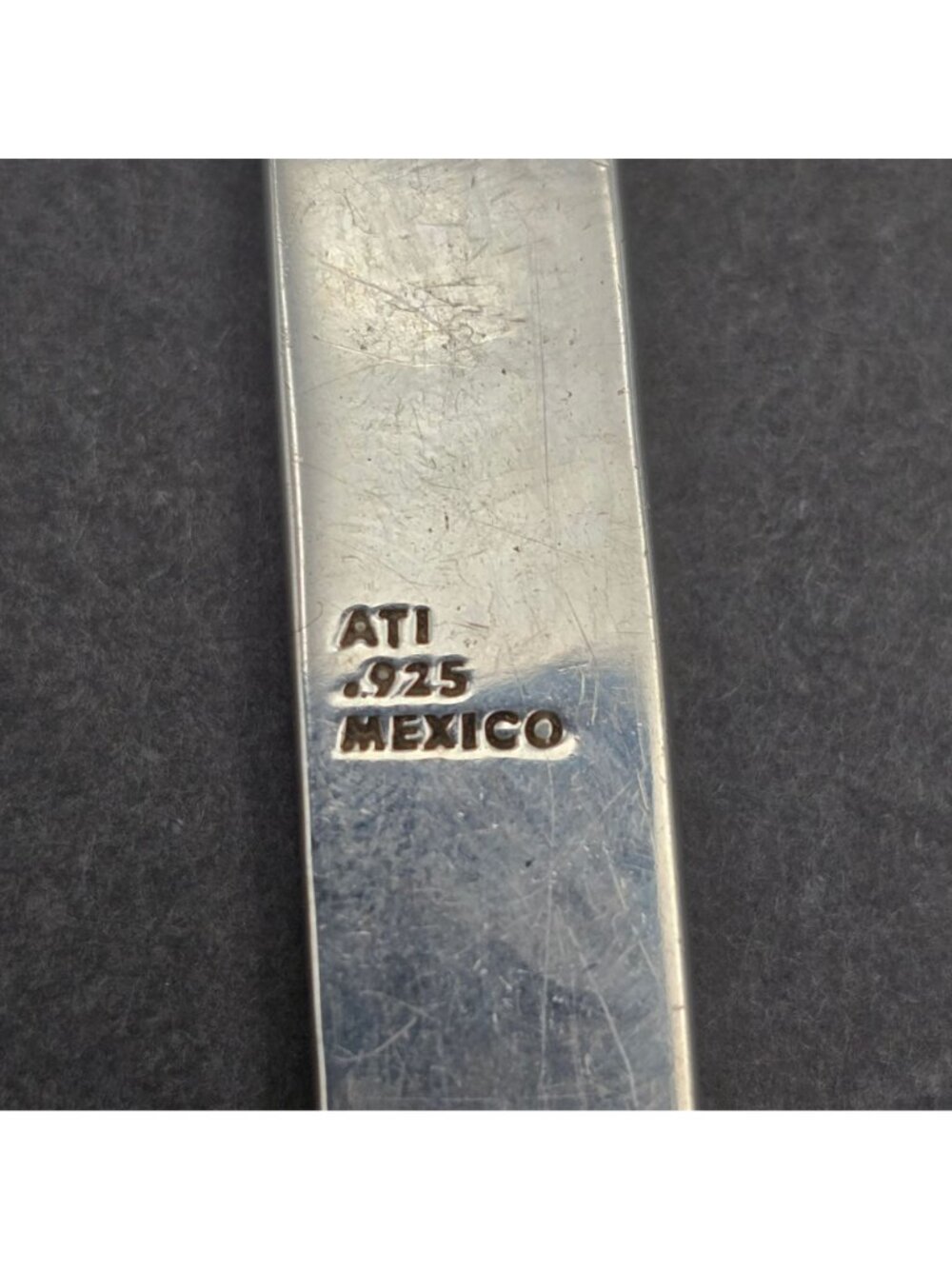 Vintage Sterling Silver Turquoise Bar Pendant Necklace 18" 925 Southwestern ATI - Picture 11 of 16